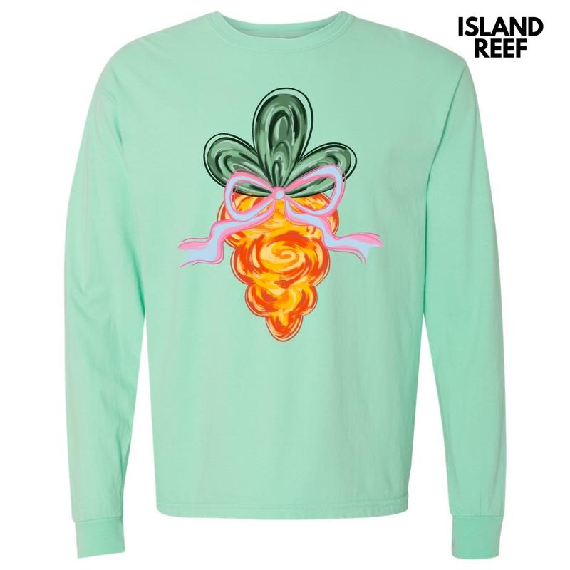 Brushstroke Carrot Long Sleeve Comfort Colors T-Shirt 'NLB' Hoodie Sweatshirt | PrintMintTees.com