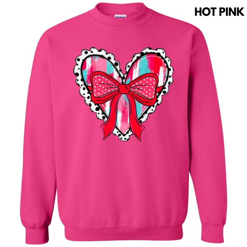 Brushstroke Coquette Heart Sweatshirt Shirt Hoodie | PrintMintTees.com