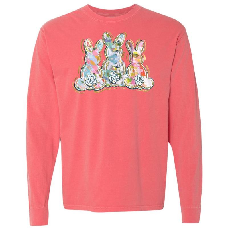 Brushstroke Peter Cottontail Long Sleeve Comfort Colors Shirt Hoodie Sweatshirt
