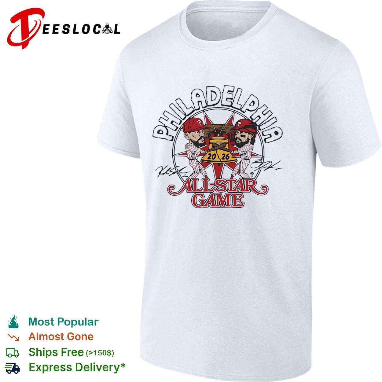 Bryce Harper and Kyle Schwarber Philadelphia Phillies 2026 All Star Game MLB shirt