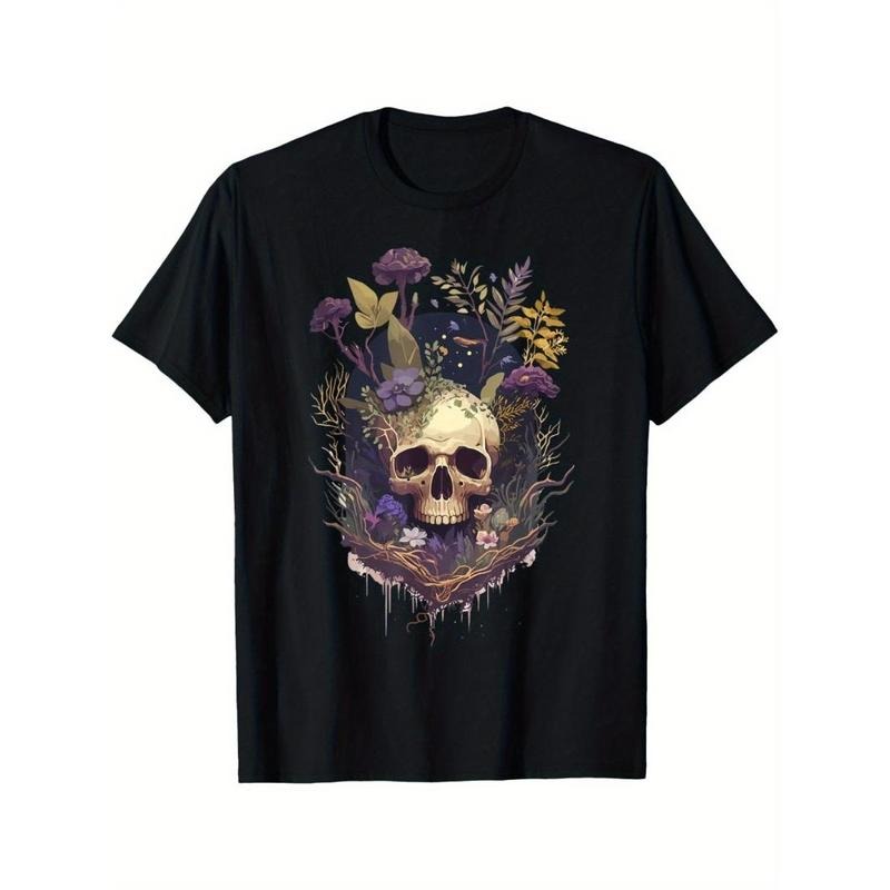 Bucolic Skull Mushroom collector Morels mycologist Goth T-shirt Made in USA Hoodie Sweatshirt | PrintMintTees.com