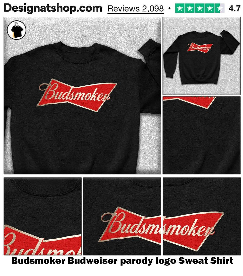 Budsmoker Budweiser parody logo shirt
