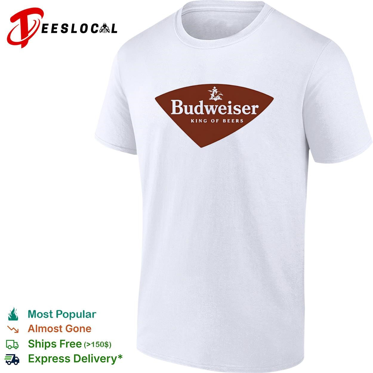 Budweiser King of Beers logo retro shirt