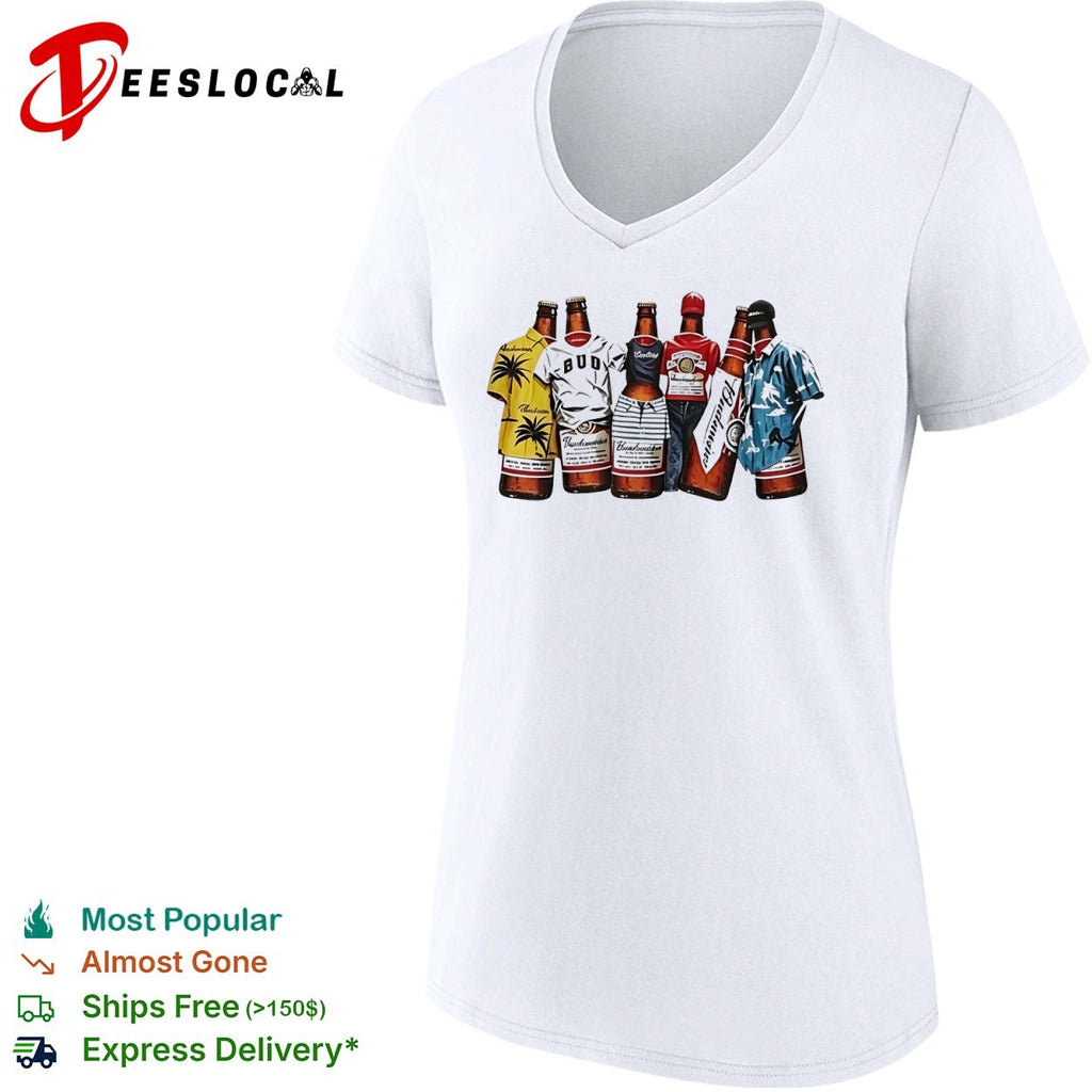 Budweiser beer bottles clothing graphic shirt