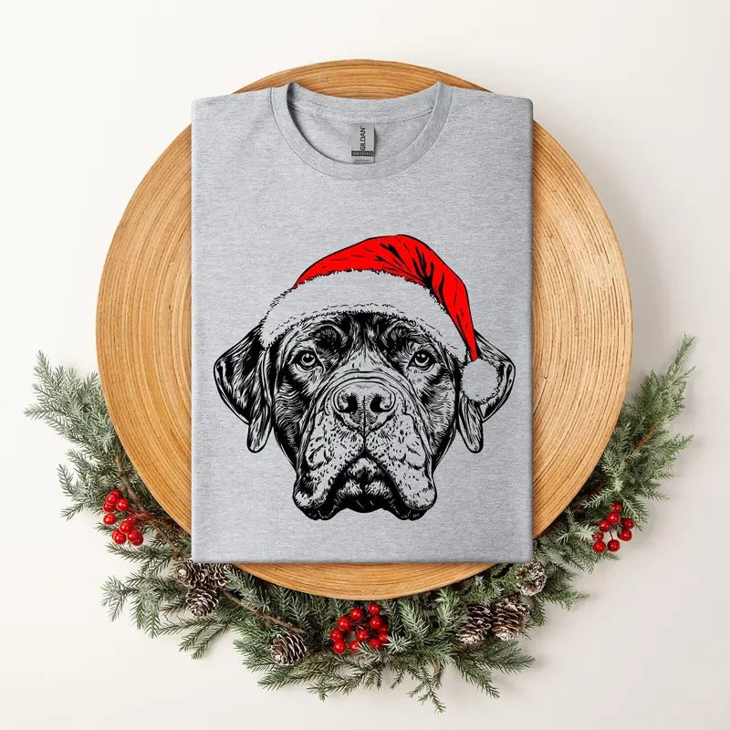 Bull Mastiff Santa Dog Dog Lover Pet Soft Shirt Hoodie Sweatshirt