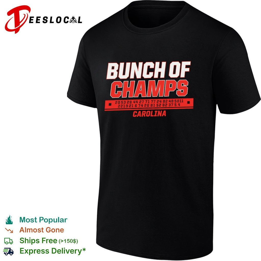 Bunch of Champs Carolina football numbers shirt