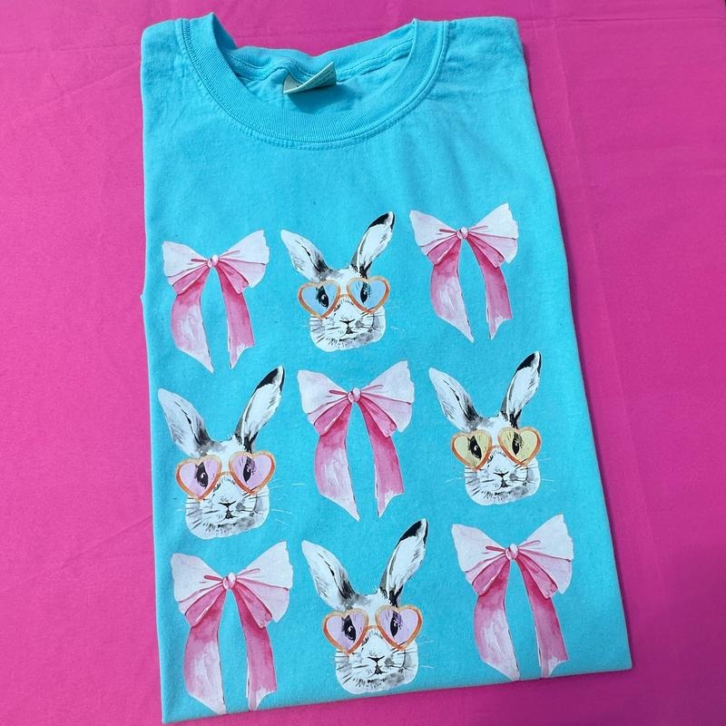 Bunnies & Bows Comfort Colors T-Shirt Hoodie Sweatshirt | PrintMintTees.com