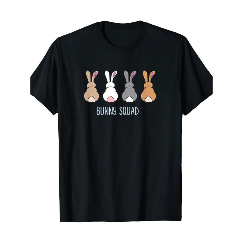 Bunny Squad Funny Ironic Rodent Rabbits Team T-Shirt, Men's T-Shirt, 220g made in usa Hoodie Sweatshirt | PrintMintTees.com