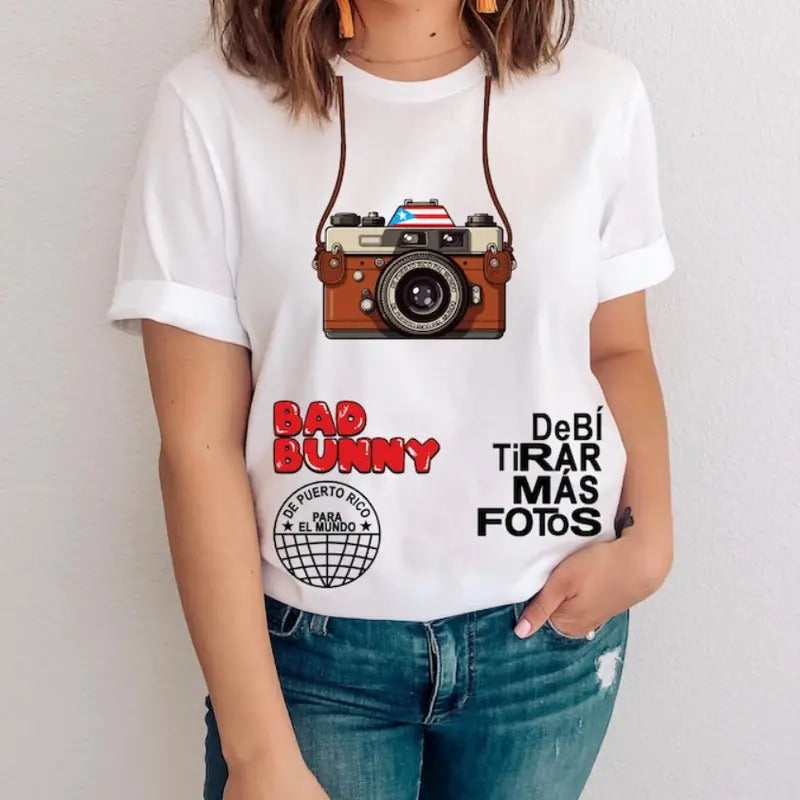 Bunnyy Tee, Debi Tirar Mas Foto Shirt, Concert Graphic Shirt Hoodie, Sweatshirt | PrintMintTees.com