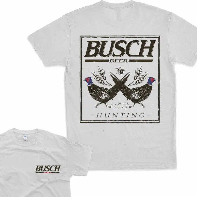 Busch Beer Hunting Pheasant Tshirt Busch Light Tshirt 2 Side Tee Sweatshirt Hoodie | PrintMintTees.com