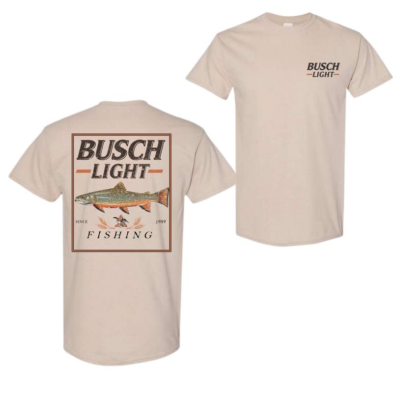 Busch Light Fishing Perch T-Shirt, Unisex T-Shirt, Full Color T-Shirt, For Men, For Women Cotton Menswear Hoodie Sweatshirt