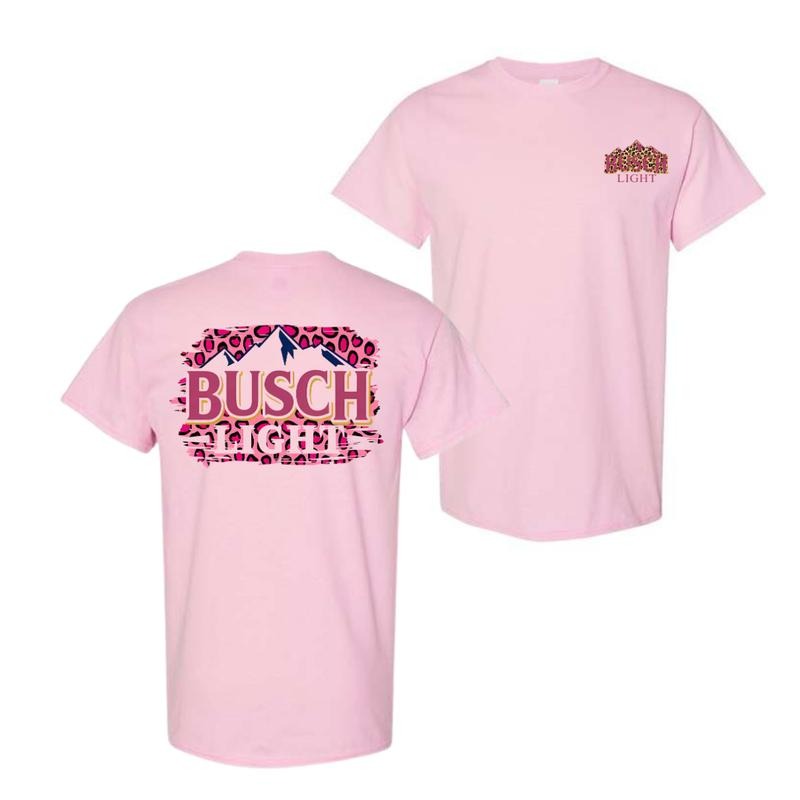 Busch Light Leopart 2-sided T-shirt, Busch Light T shirt Full Color For Women Hoodie Sweatshirt | PrintMintTees.com