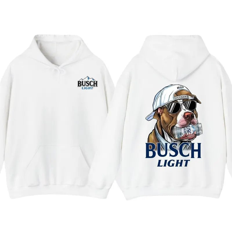 Busch Pitbull Dog Unisex Hoodie, Busch Light Shirt, Outdoors Funny Beer, Full Colors, For Men, For Women Sweatshirt