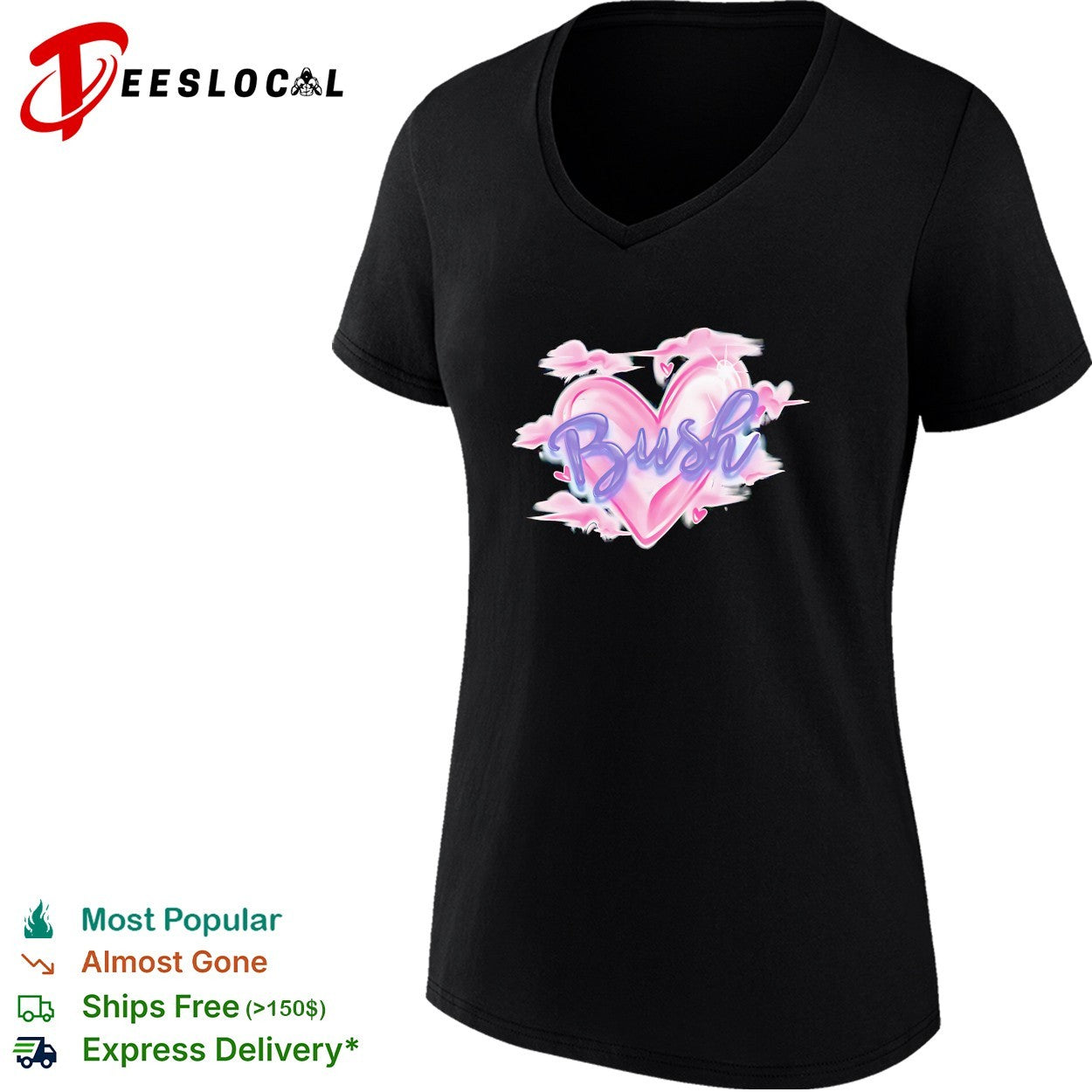 Bush airbrush heart shirt
