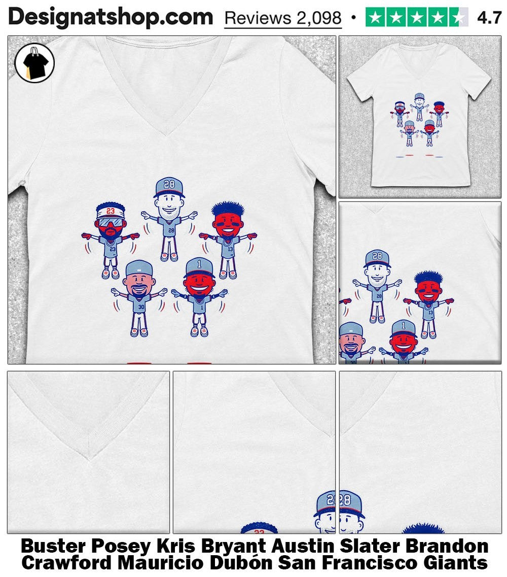 Buster Posey Kris Bryant Austin Slater Brandon Crawford Mauricio Dubón San Francisco Giants Jumping Jacks shirt