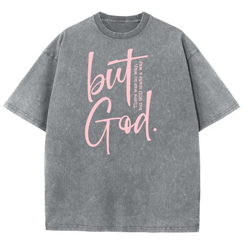 But God Unisex Washed T-Shirt, Christian t shirts, Christian Jesus  t shirts, Vintage 90s Graphic Tee Gift Cotton Top,...