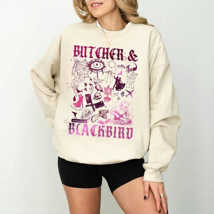 Butcher & Blackbird  Sweatshirt, Butcher And Blackbird Shirt, Book Sweatshirt,Dark Romance Hoodie | PrintMintTees.com