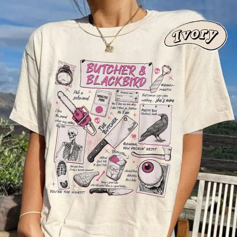 Butcher & Blackbird Book Shirt Dark Romance Shirt Scythe Sparrow Brynne Weaver Inspired Appare Bookish War Shirt Shirt Hoodie Sweatshirt