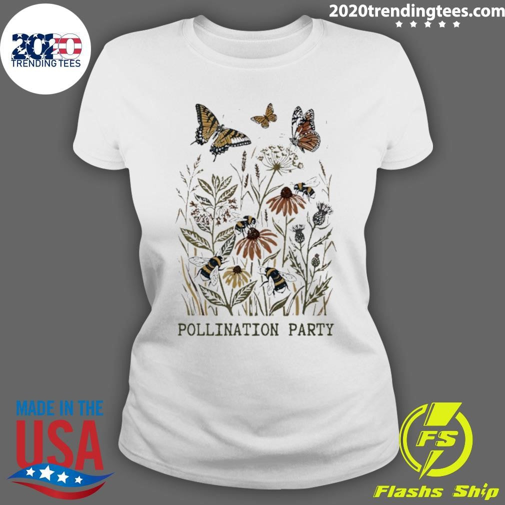 Butterfly And Bee Pollination Party Graphic Shirt