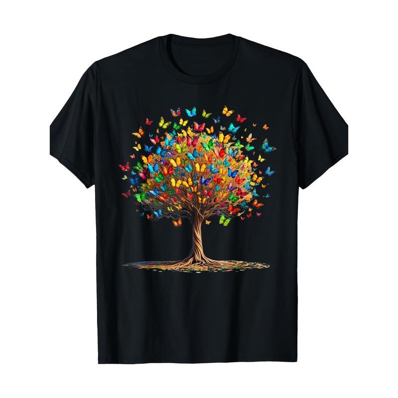 Butterfly Tree Natural Butterfly Lover Lepidoptera T-shirt -100% cotton Made in USA Hoodie Sweatshirt | PrintMintTees.com