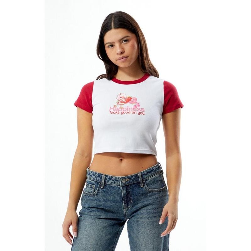 By Samii Ryan Women's Care Bears x Strawberry Shortcake Happiness Baby T-Shirt Hoodie, Sweatshirt | PrintMintTees.com