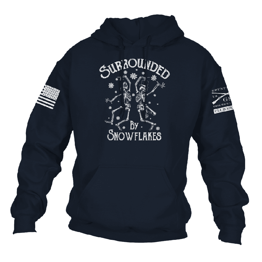Club Exclusive - Surrounded By Snowflakes Hoodie - Navy