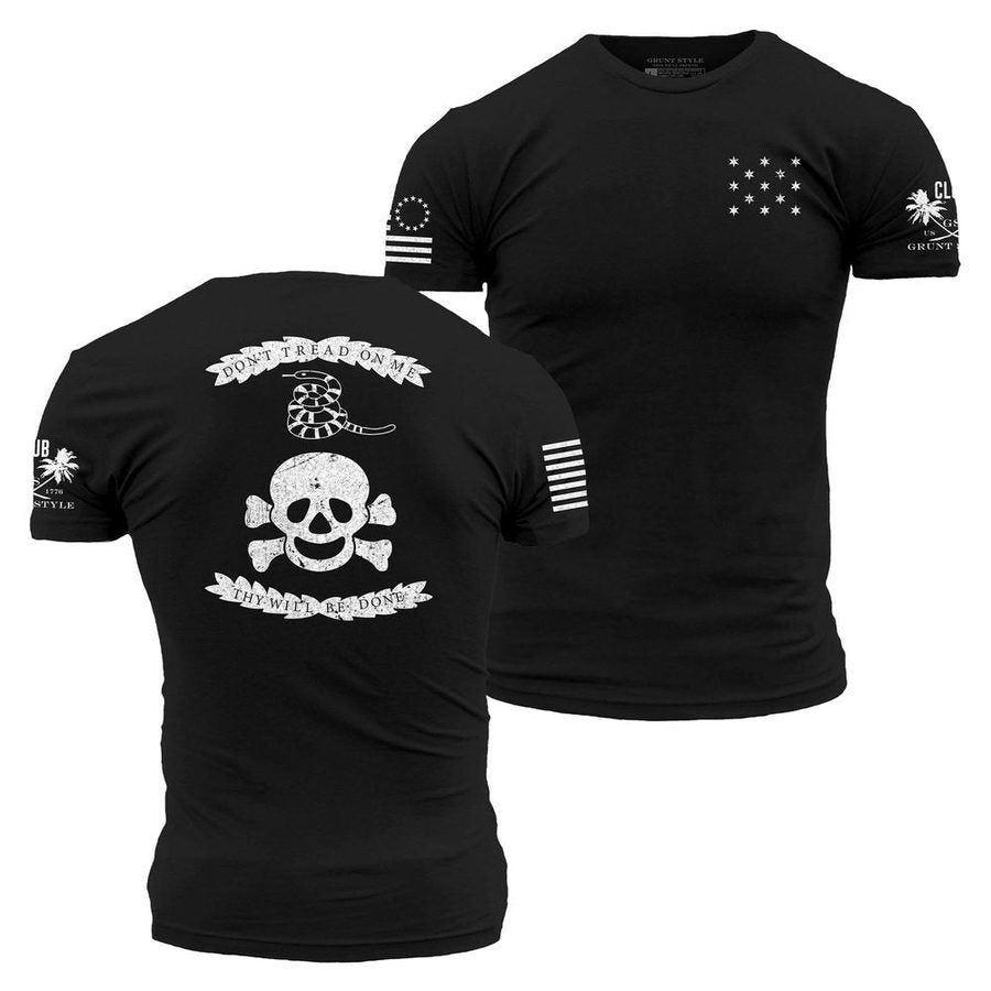 Veterans Exempt Flag T-Shirt - Black