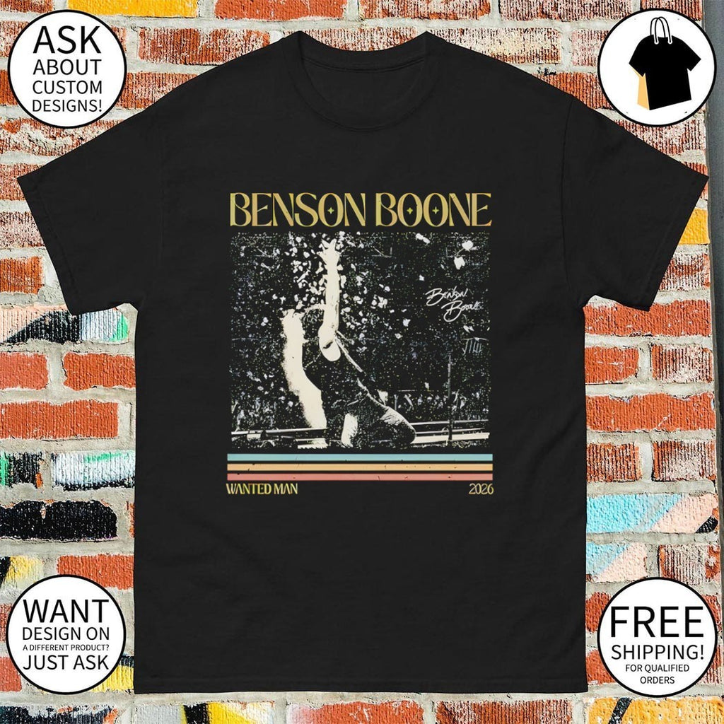 Benson Boone Wanted Man World Tour 2026 signature vintage shirt