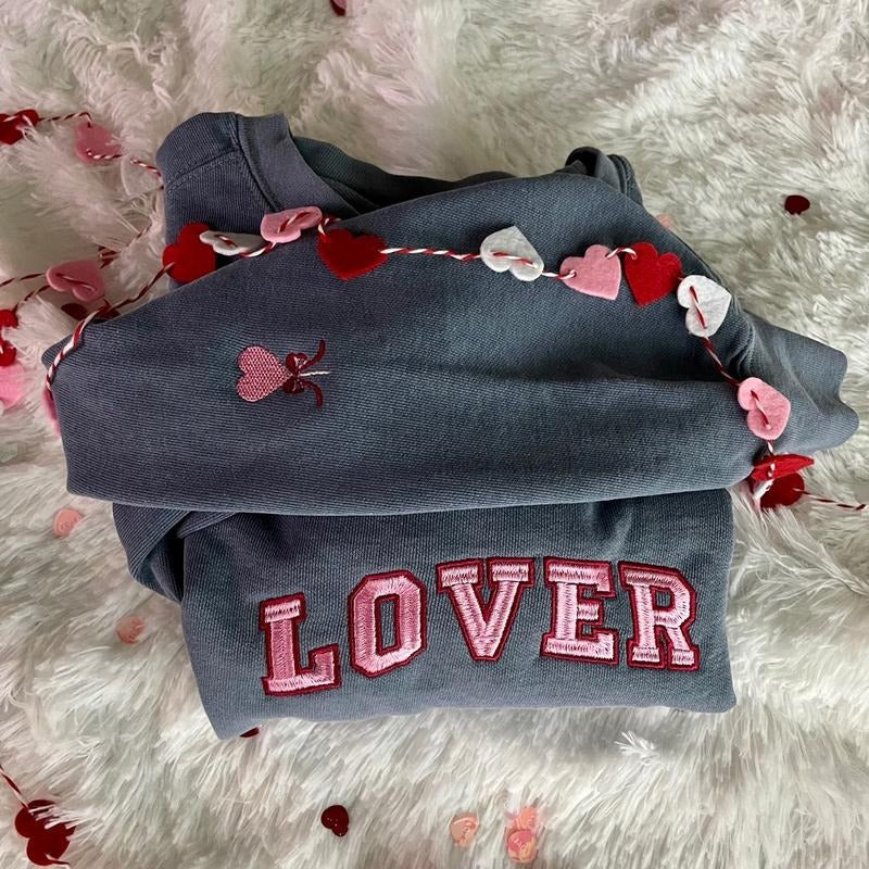COQUETTE SWEATSHIRT EMBROIDERED VALENTINE DAY SWEATSHIRT EMBROIDERED SWEATSHIRT COMFORT COLORS SWEATSHIRT Shirt Hoodie