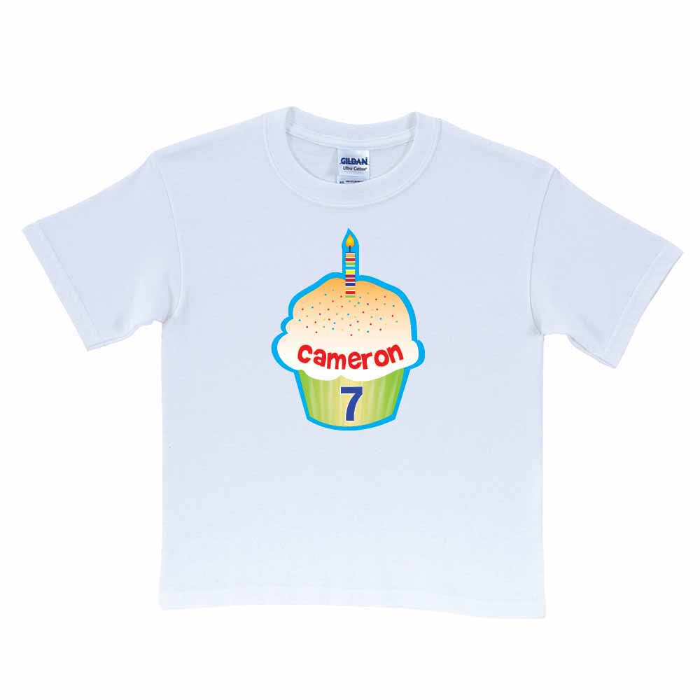 Green Happy Birthday Personalized T-Shirt
