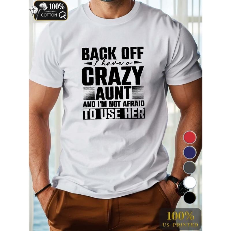 CRAZY AUNT Pure Cotton Men's Tshirt Comfort Fit Made in USA Hoodie Sweatshirt | PrintMintTees.com
