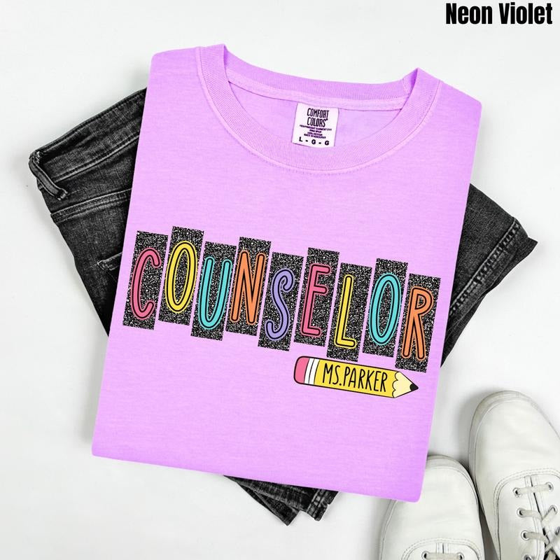*CUSTOMIZABLE* Composition Counselor Comfort Colors T-Shirt 'NLB Hoodie Sweatshirt | PrintMintTees.com