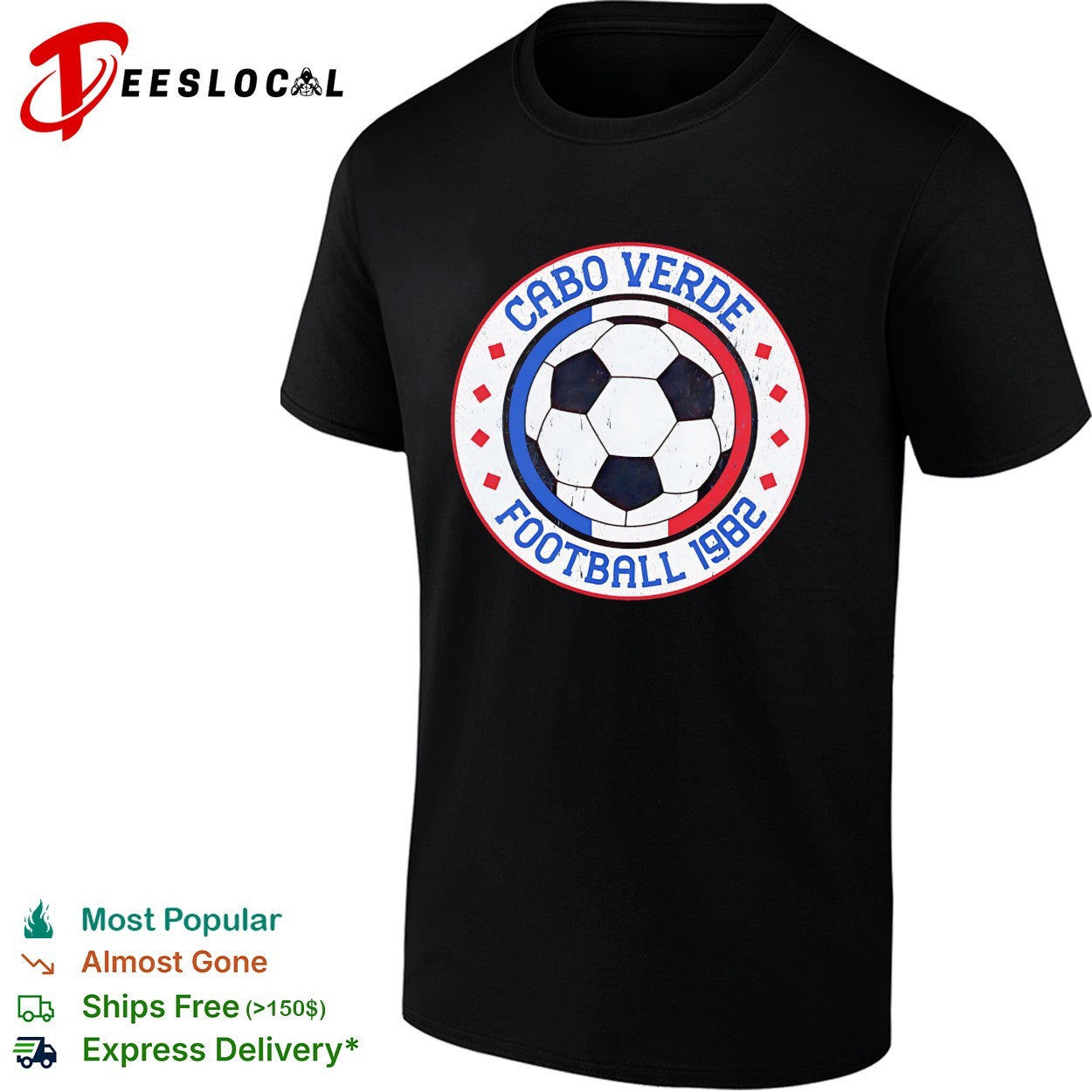 Cabo Verde football 1982 vintage soccer shirt