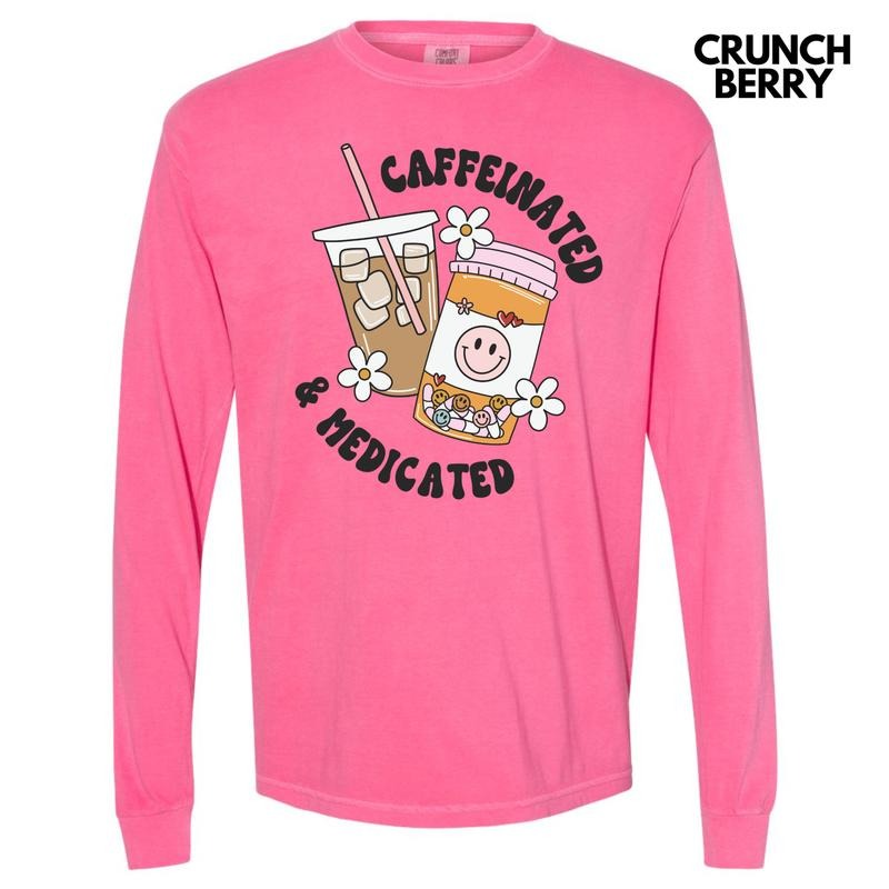 Caffeinated & Medicated Long Sleeve Comfort Colors 'NLB' T-Shirts, Hoodie, Sweatshirt