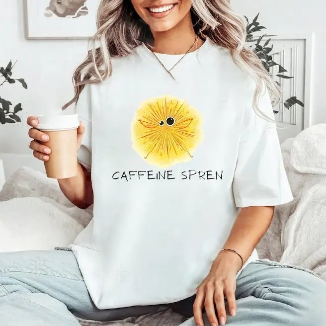 Caffeine Spren T-Shirt, Stormlight Archive, Fantasy Shirts, Way of Kings, Oathbringer, Words of Radiance, Gift bookworm...