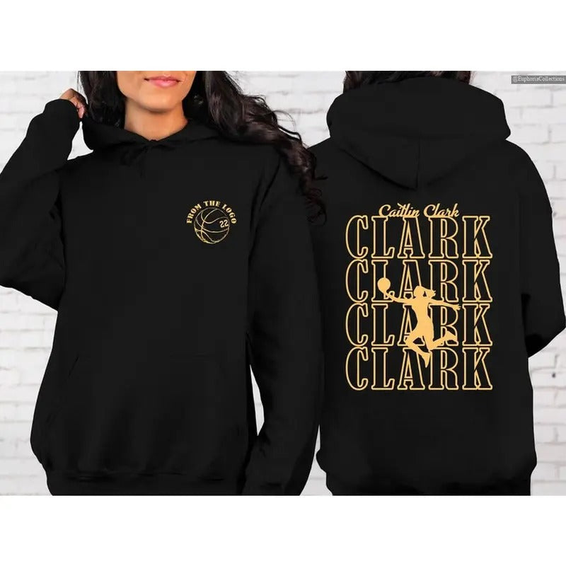 #Caitlin #Clark Basketball Hoodie, Hoodie, Tee, From The Logo 22, Vintage Sport College Streetwear Sweatshirt , Global...