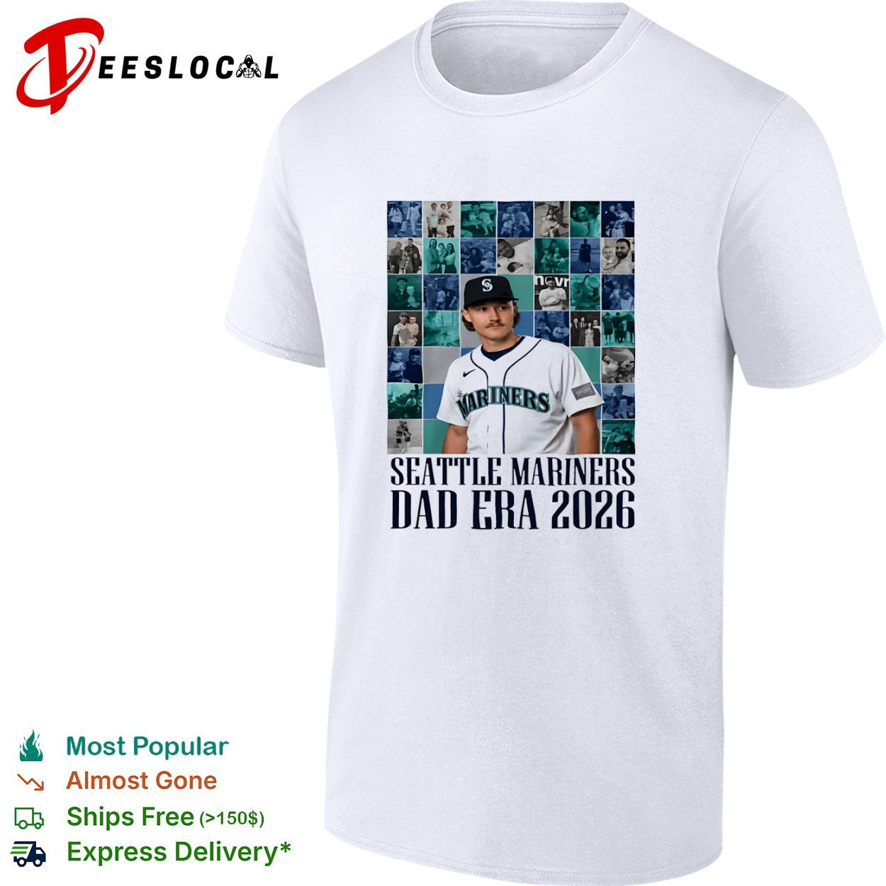 Cal Raleigh Seattle Mariners MLB Seattle Mariners Dad Era 2026 shirt