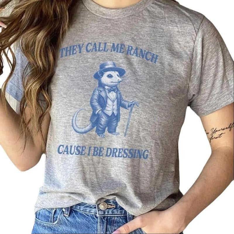 Call Me Ranch Unisex Poly-Rich Blend Tee short sleeve tee Graphic Print T-Shirt Hoodie Sweatshirt | PrintMintTees.com