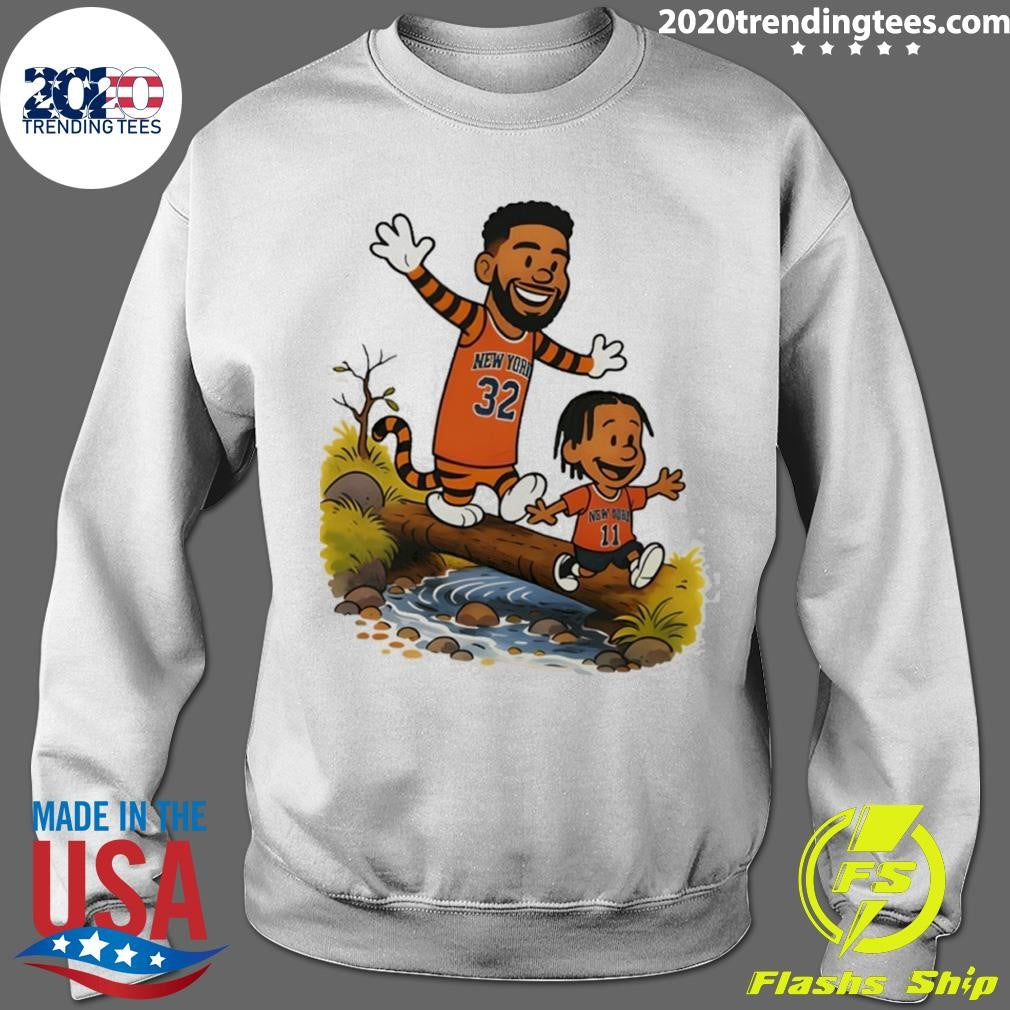 Calvin And Hobbes Karl-anthony Towns And Jalen Brunson New York Knicks Basketball Shirt
