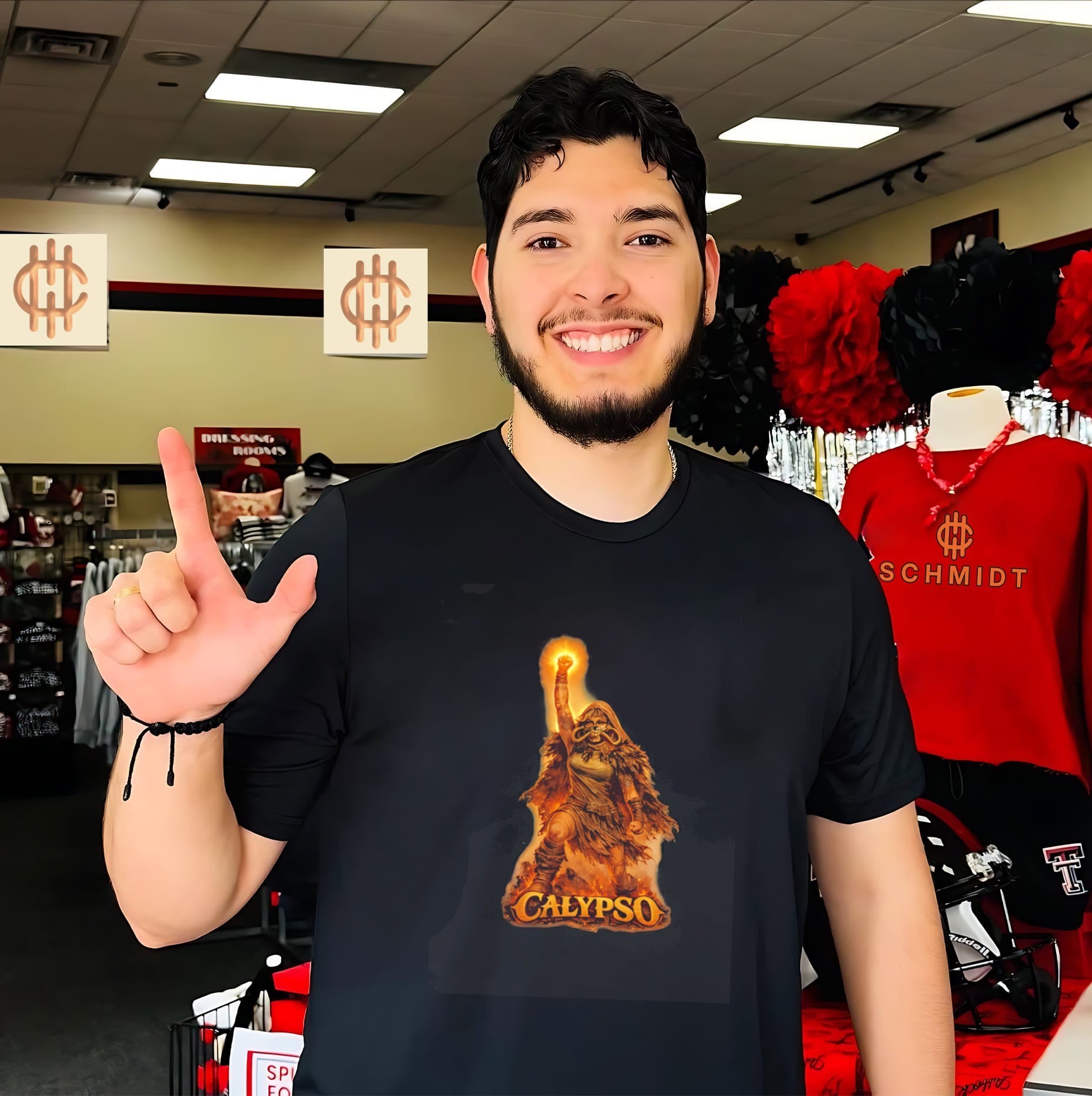 Calypso fiery figure shirt
