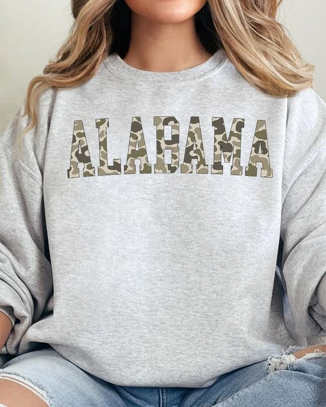 Camo Alabama Unisex NuBlend Crew Sweatshirt Shirt Hoodie | PrintMintTees.com