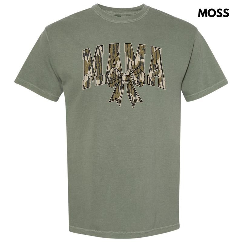 Camo Mama Bow Comfort Colors T-Shirt 'NLB' Hoodie, Sweatshirt | PrintMintTees.com
