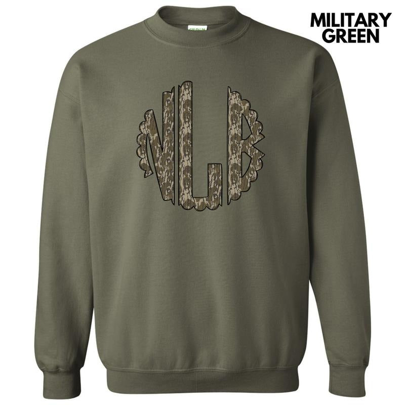 Camo Print Monogram Sweatshirt 'NLB' Shirt Hoodie | PrintMintTees.com