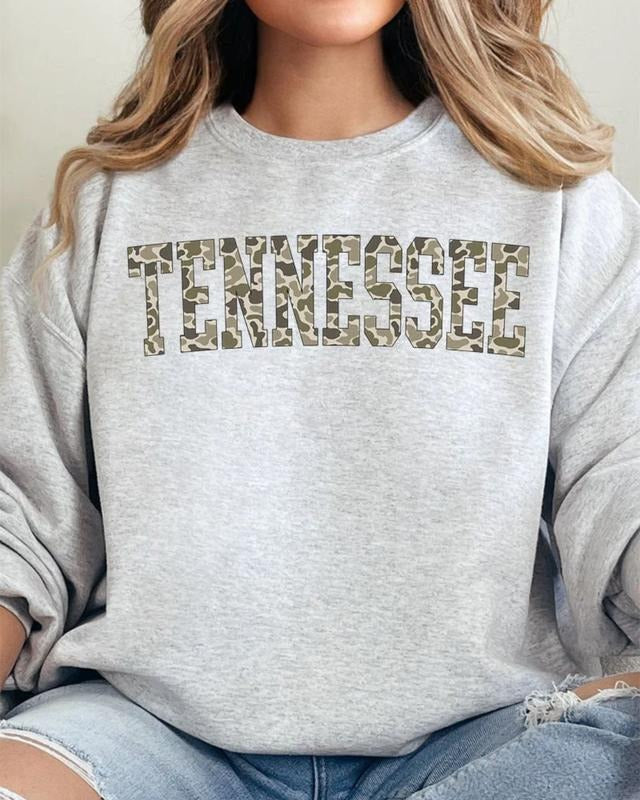 Camo Tennessee Unisex NuBlend Crew Sweatshirt Shirt Hoodie | PrintMintTees.com