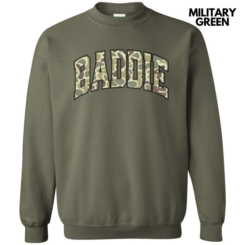 Camouflage Baddie 'NLB' Shirt Hoodie Sweatshirt