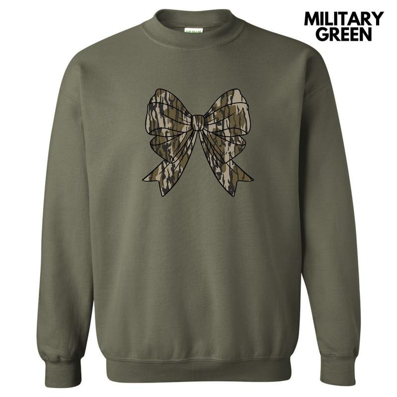 Camouflage Bow Sweatshirt 'NLB' Shirt Hoodie | PrintMintTees.com
