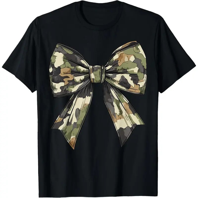 Camouflage Old Camo Bow Camo Coquette Bow Hunting Women Girl T-Shirt made in usa Hoodie Sweatshirt | PrintMintTees.com