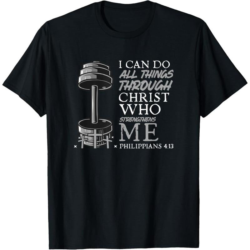 Can Do All Things Weightlifter Christian Gym Bible Verse T-Shirt Hoodie Sweatshirt | PrintMintTees.com
