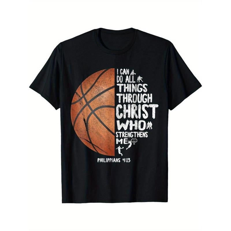 Can do all things through Christ Philippians 4:13 Basketball T-Shirt made in usa Hoodie Sweatshirt | PrintMintTees.com