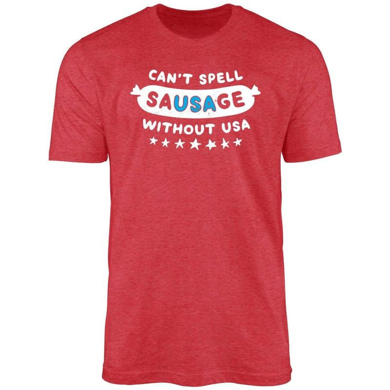 Can't Spell Sausage Without USA Unisex Shirt Hoodie Sweatshirt | PrintMintTees.com